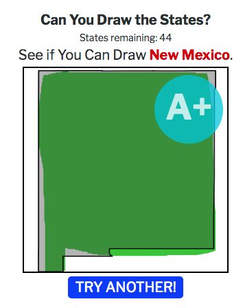 A map of New Mexico.