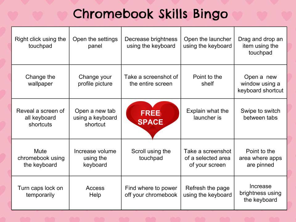 classroom bingo cards