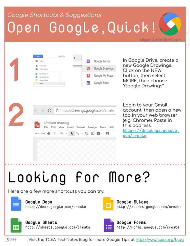 TCEA Responds: Google Shortcuts – TCEA TechNotes Blog