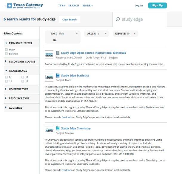 TEA Partners with Study Edge to Create OER • TechNotes Blog