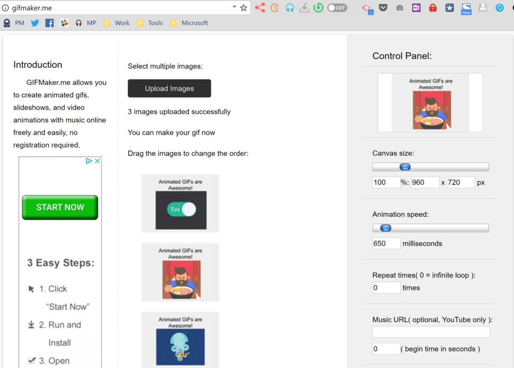 How to create an Animated Gif with Gifmaker.me 
