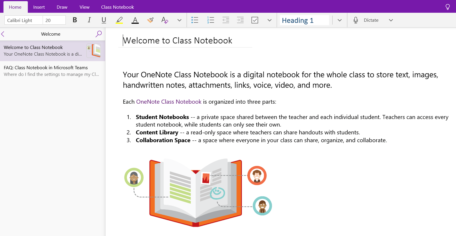 microsoft onenote class notebook