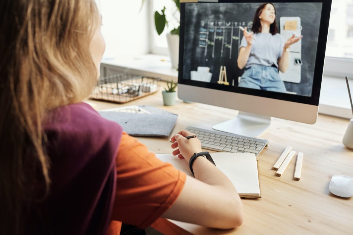 photo-of-girl-watching-through-imac-4144222 remote learning