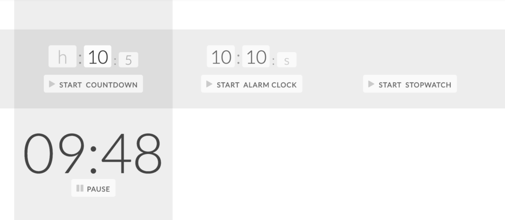 Virtual Classroom Timer (Exercise Panel)