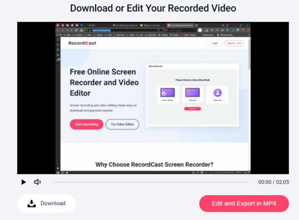 free online screen recorder chrome