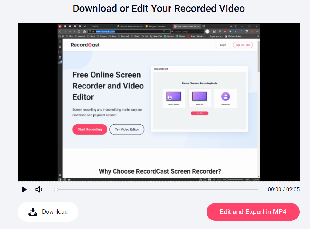 online screen recorder without download