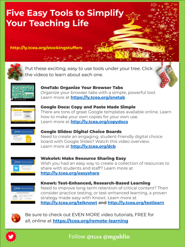 Five Tech Tools to Simplify Your Teaching Life – TCEA TechNotes Blog
