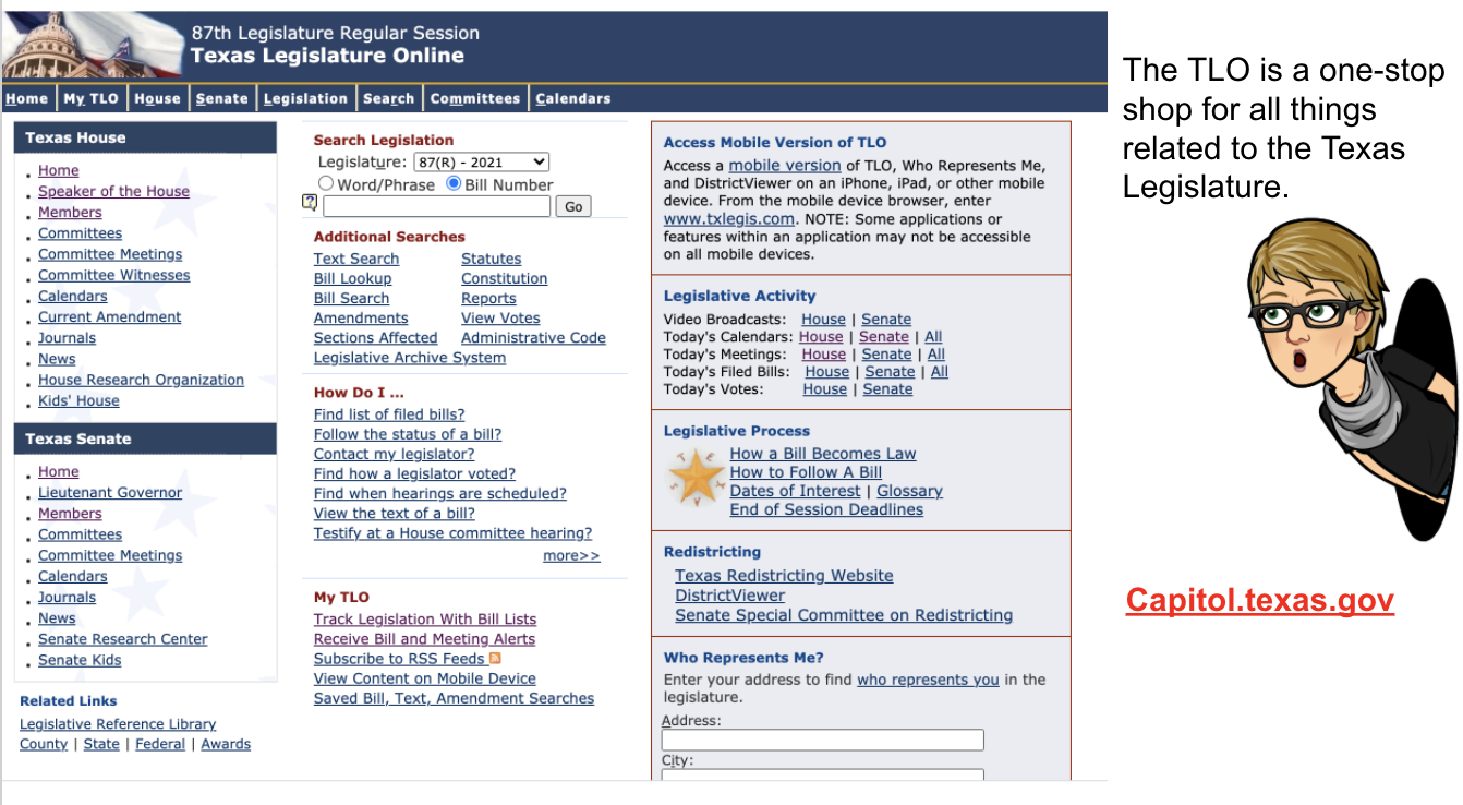 The Texas Legislature Online Tool • TechNotes Blog