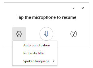 Image of Microsoft Word Dictation microphone