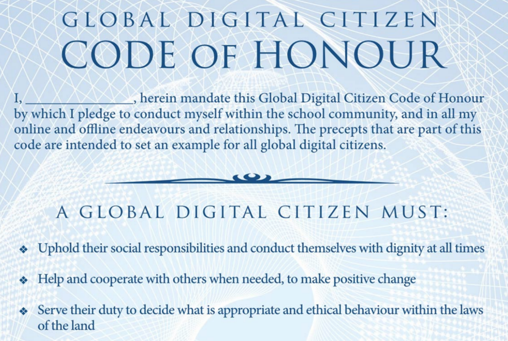 Digital citizenship code of honour