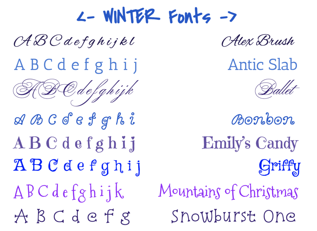 fancy fonts