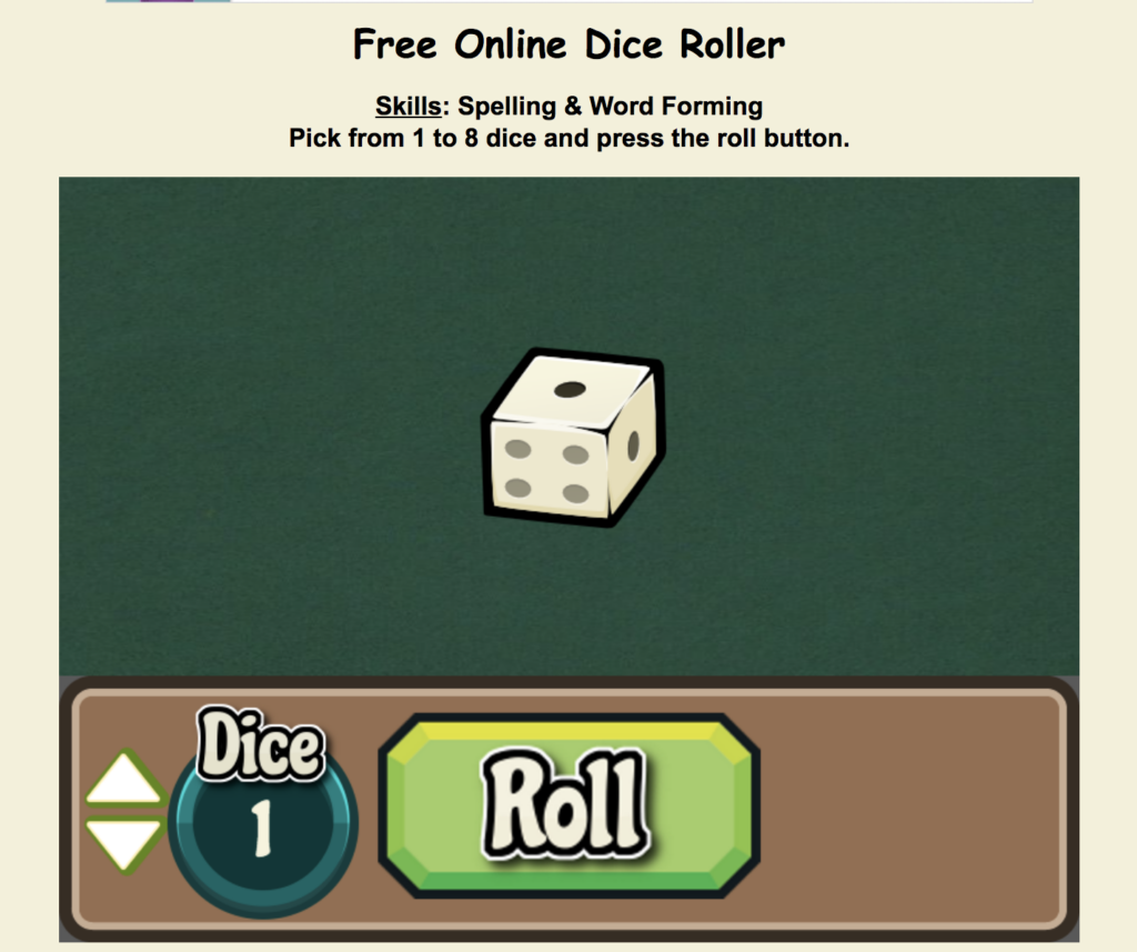 Virtual Dice Roll