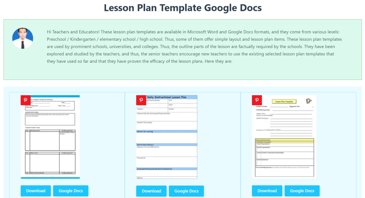 Free Lesson Plan Templates and Tools – TCEA TechNotes Blog