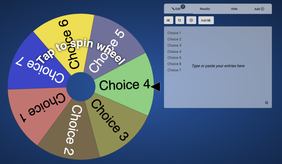 Color Wheel Spinner Online Generator