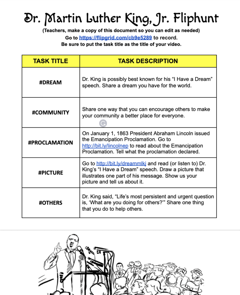 The Martin Luther King, Jr. Fliphunt • TechNotes Blog