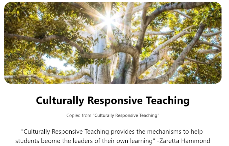 Culturally Responsive Teaching Wakelet Collection