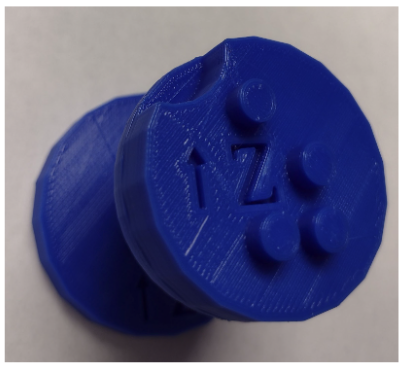 3D Printing Letter Z Braille Stamper 