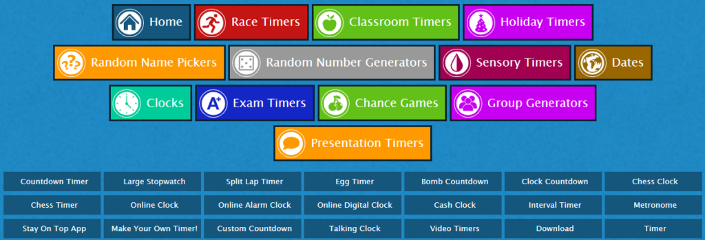 Virtual Classroom Timer (Exercise Panel)