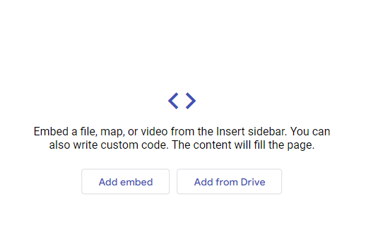 Add embed or add from Drive