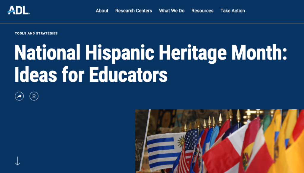 National Hispanic Heritage Month Ideas