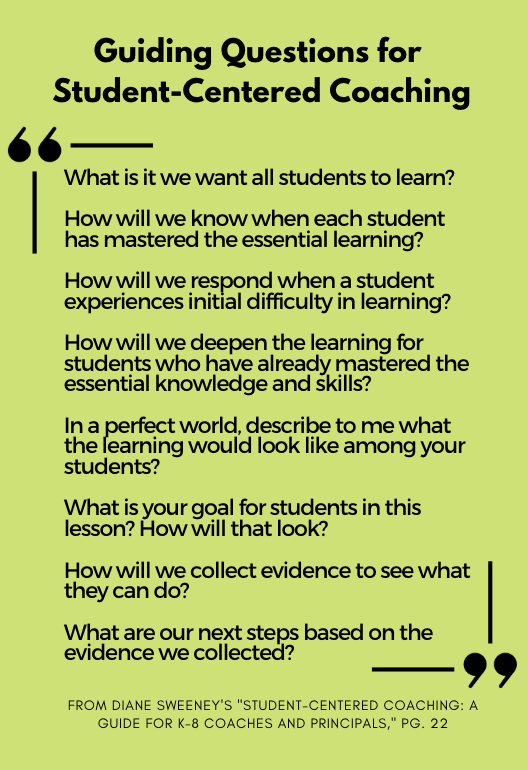 guiding questions for student-centered coaching