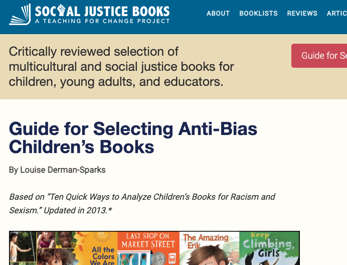 anti-bias books library collection 