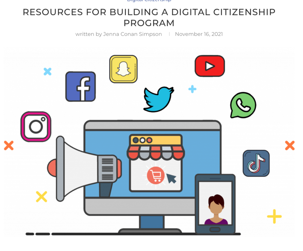 Resources for building a digital citizenship program