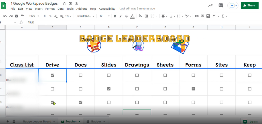 badge leaderboard teacher tab