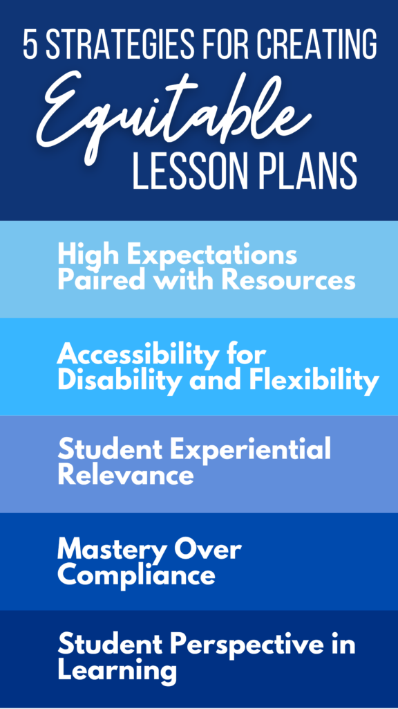 5 strategies for creating equitable lesson plans
