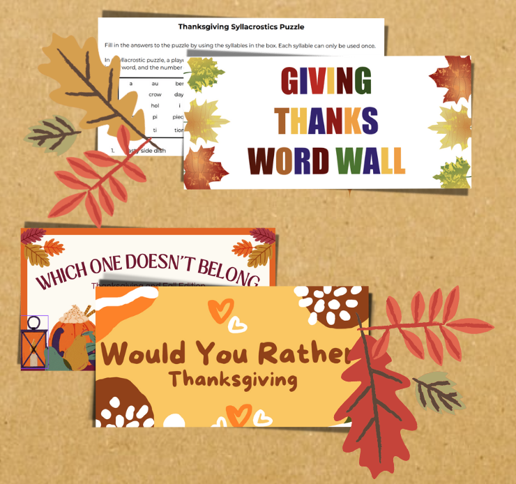 Ready-to-Use Thanksgiving Activities • TechNotes Blog