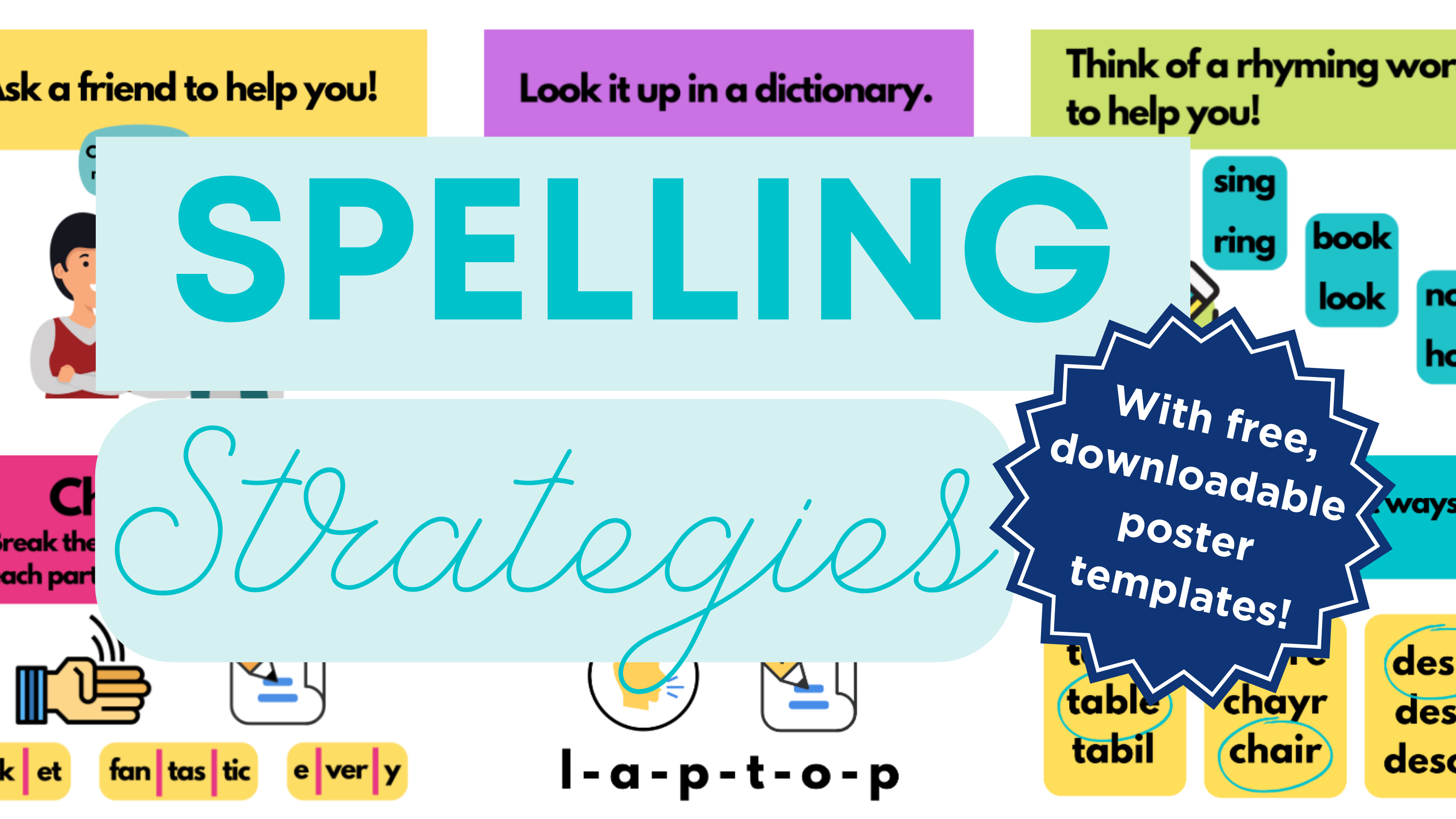 Spelling Strategies, Resources, and Downloadable Posters