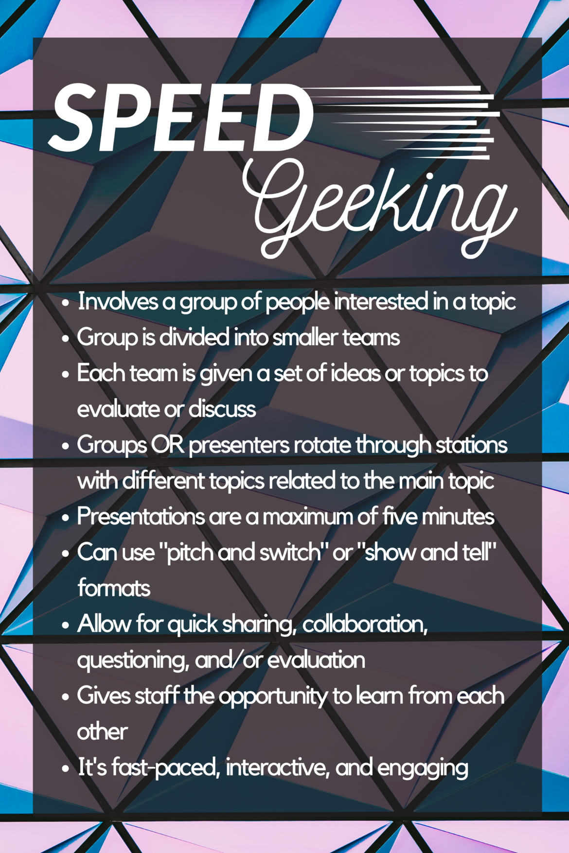 Speed Geeking for Your Next Faculty Meeting • TechNotes Blog