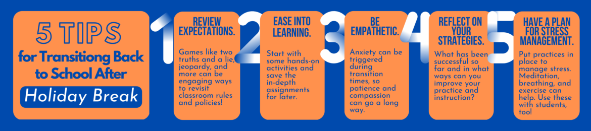 Transitioning Back to School After a Holiday Break – TCEA TechNotes Blog