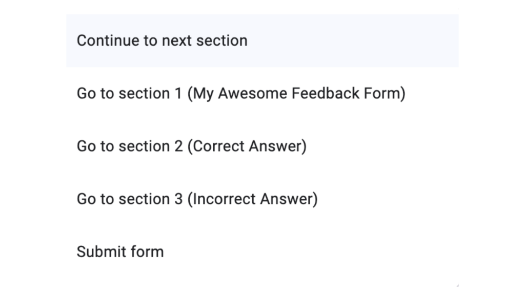 presentation feedback google form