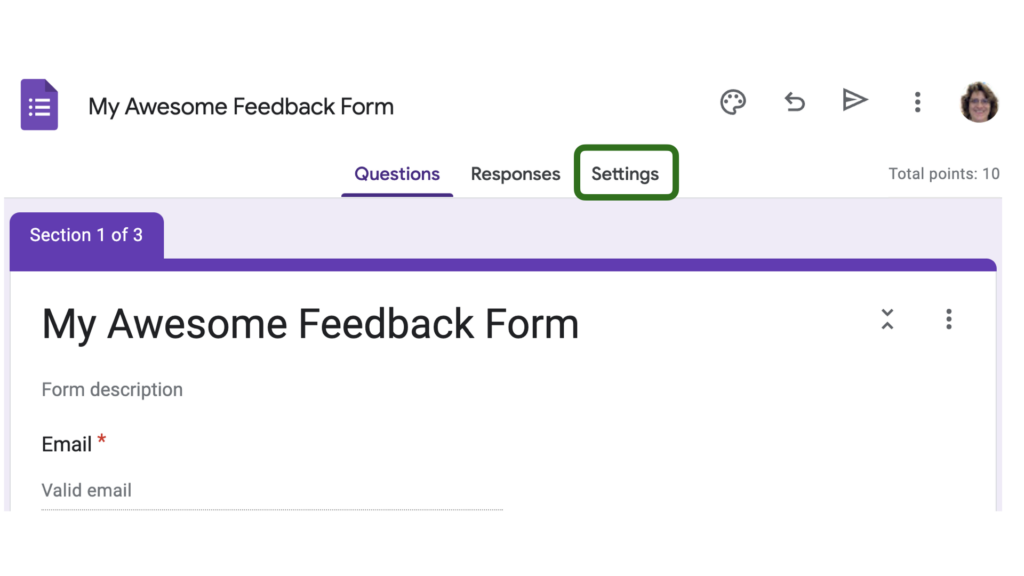 presentation feedback google form