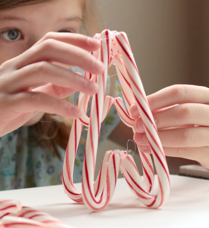 Image of a candy cane structure.