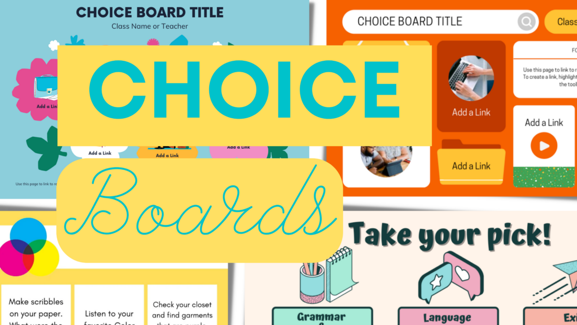 A Collection of Choice Board Examples and Templates • TechNotes Blog