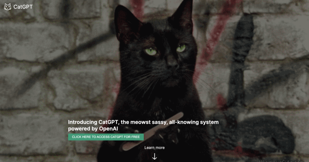 CatGPT homepage