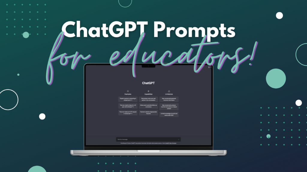 Title: ChatGPT Prompts for Busy Educators