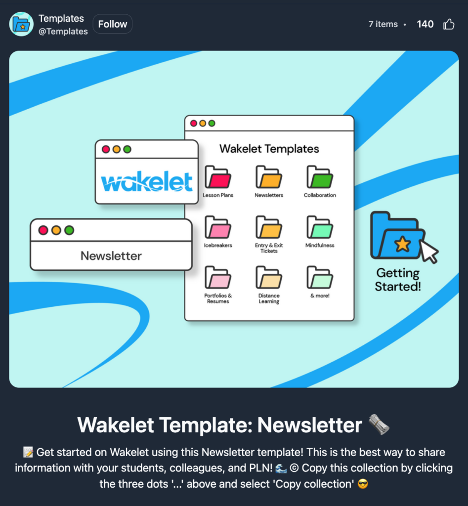 Image of Wakelet's header for their newsletter template.