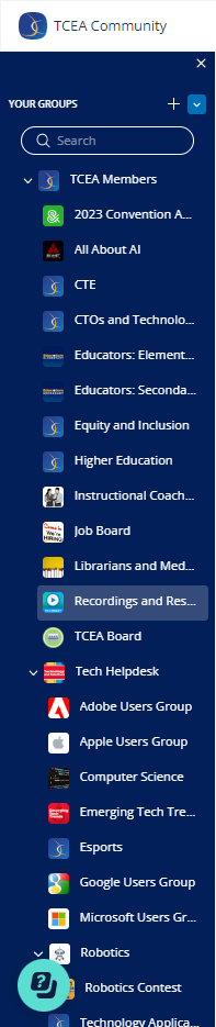 Image of TCEA Membership Community Groups offered