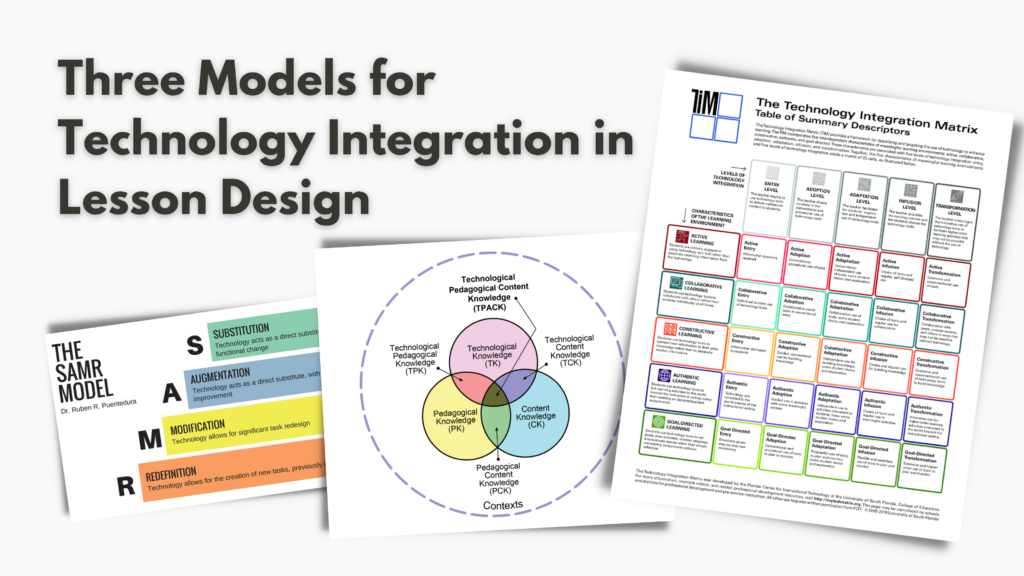 https://blog.tcea.org/wp-content/uploads/2023/06/Three-Models-for-Technology-Integration-in-Lesson-Design-1024x576.png