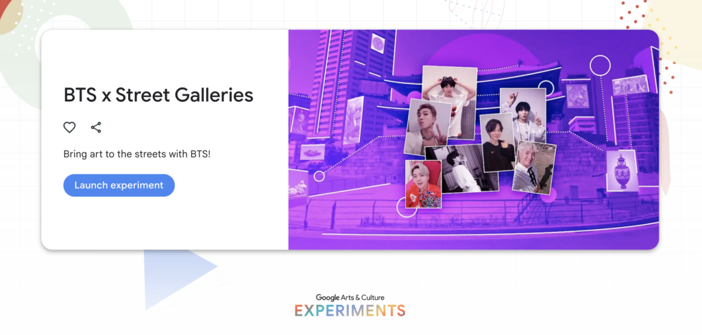 BTS Google Arts screenshot