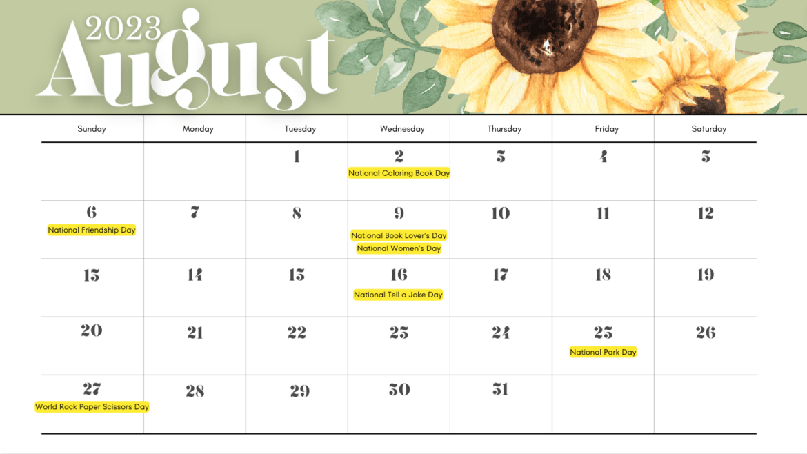 A Back to School Calendar Packed with Celebrations • TechNotes Blog