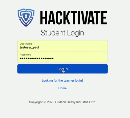 Hacktivate Student Login