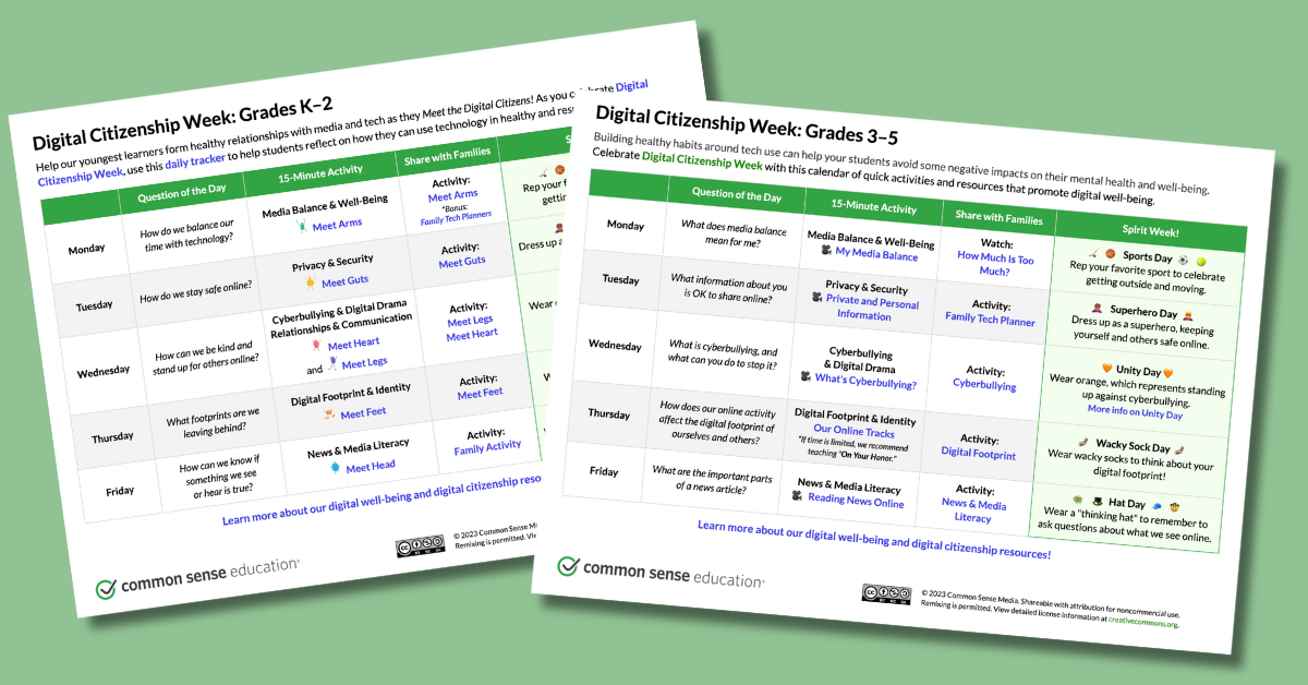 Digital Citizenship Week: Prioritize Students' Mental Health and ...
