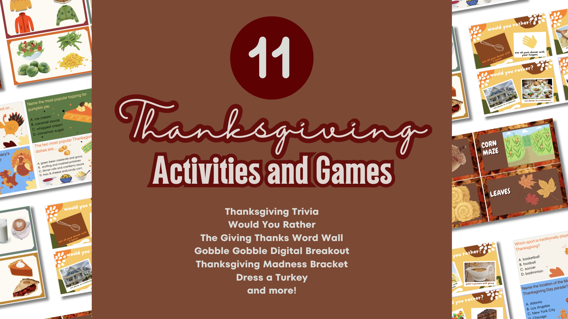 Ice Cream or Mashed Potatoes, Thanksgiving Games