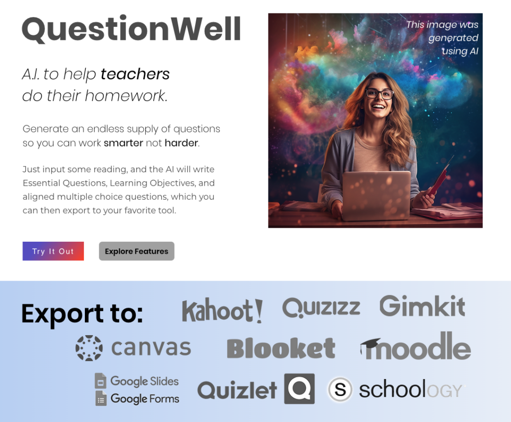 QuestionWell AI Home Page