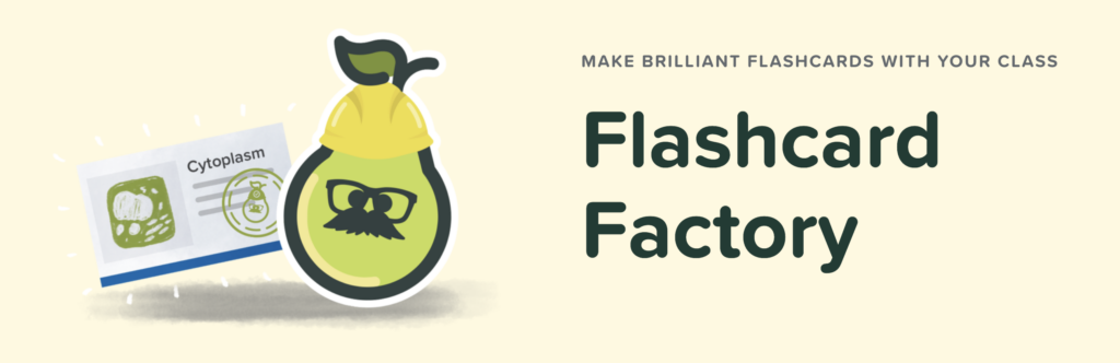 PearDeck Flashcard Factory Landing Page