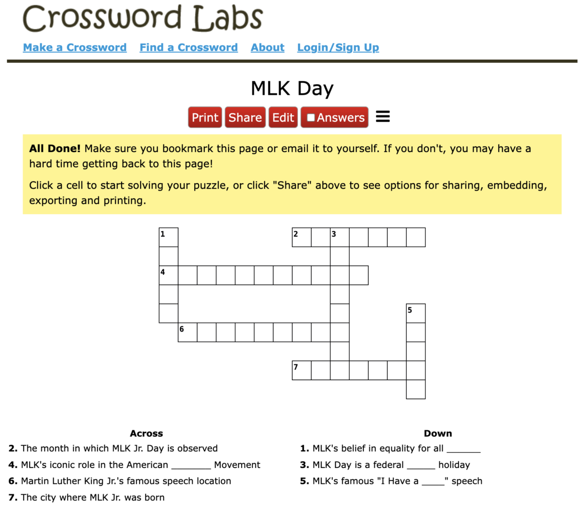 Five Free Crossword Puzzle Makers Tcea Technotes Blog 7576